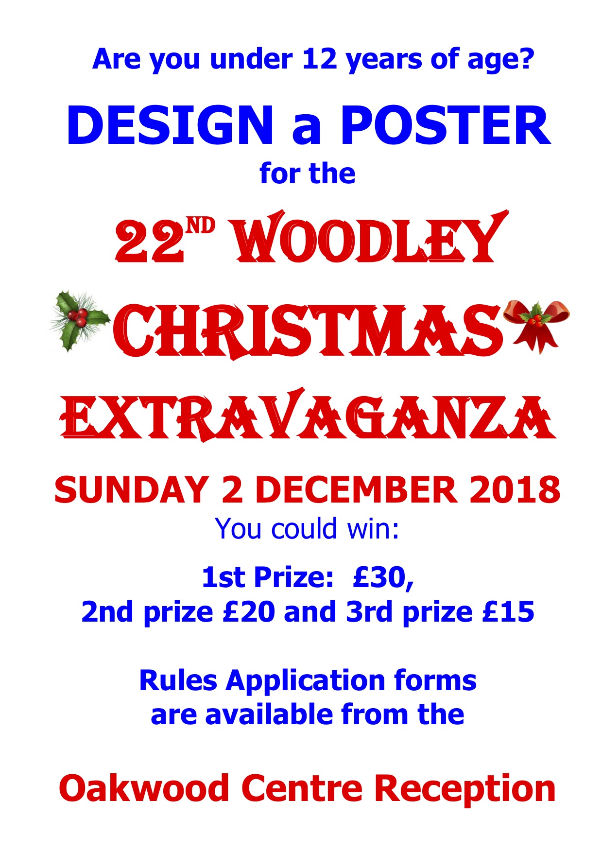 Woodley town centre xmas poster competition