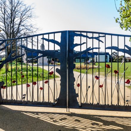 Woodley memorial gates