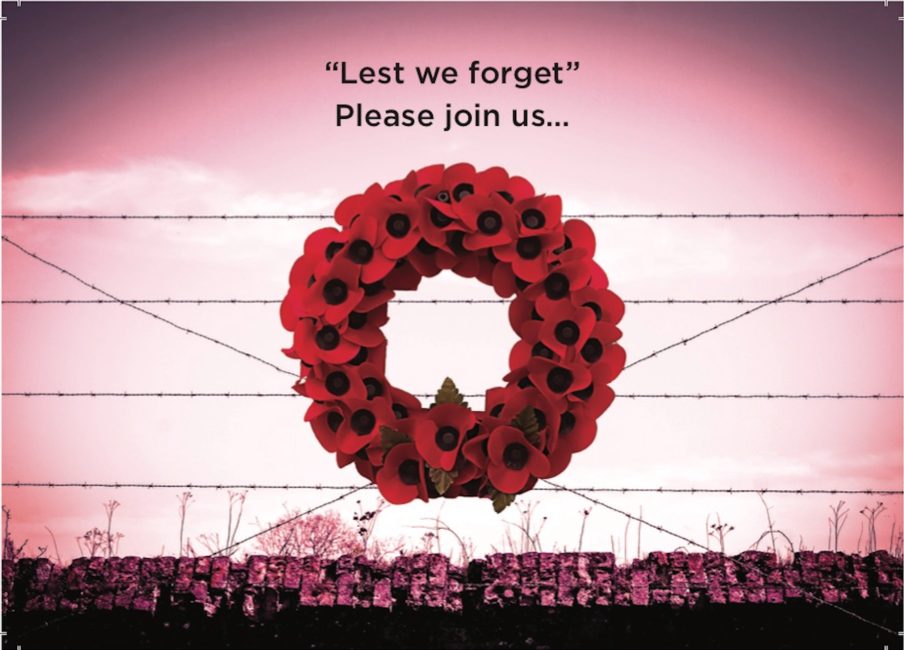 Woodley Town Council WWI Centenary Invitation