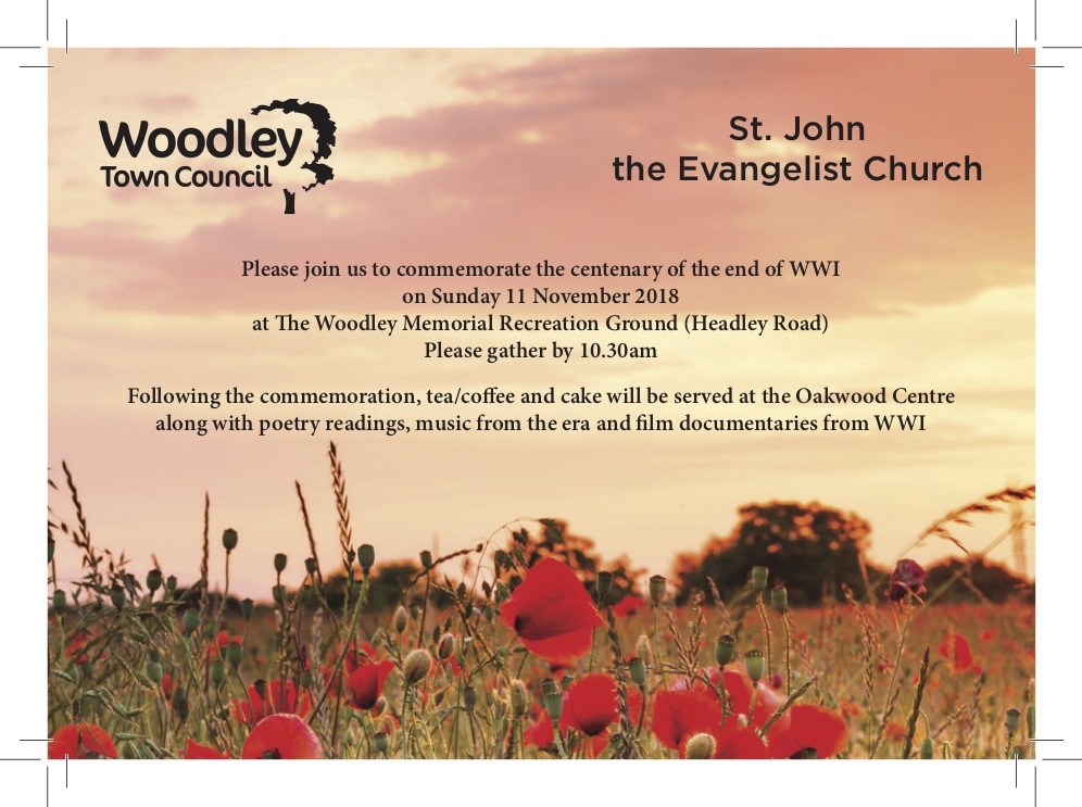 Woodley Town Council WW1 Commemoration details