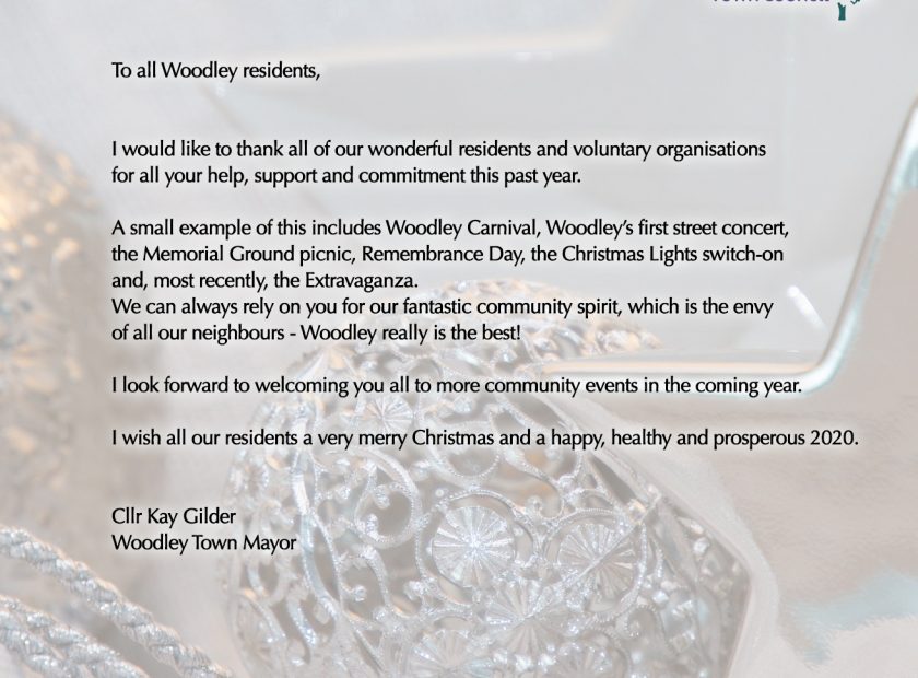 Christmas message Woodley town mayor Kay Gilder