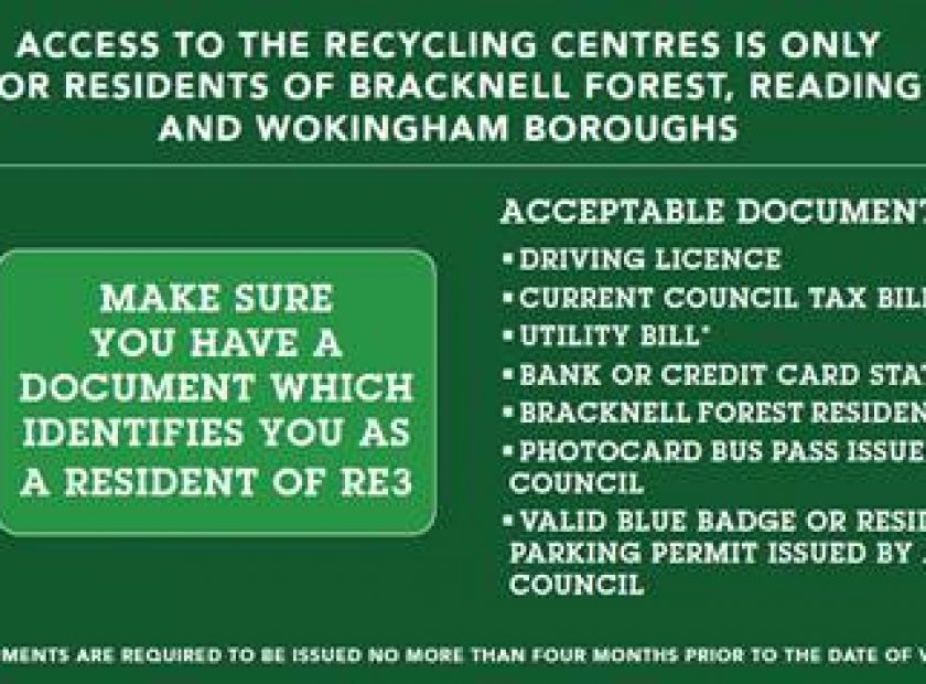 re3 ID to access recycling centres