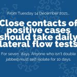 lateral flow testing for close contacts with covid