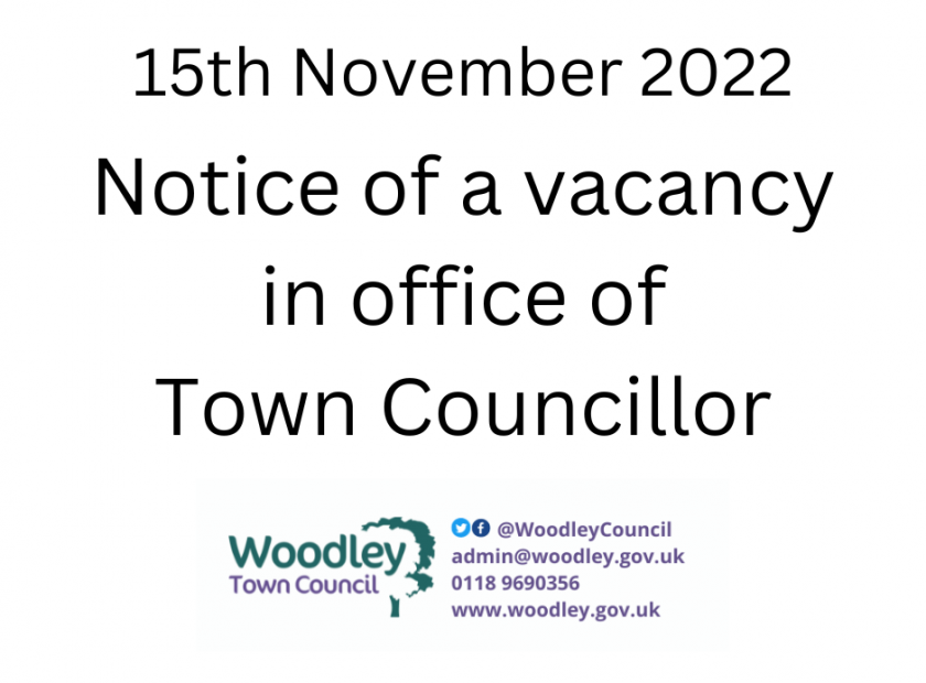 Notice of a vacancy in office of Town Councillor-2