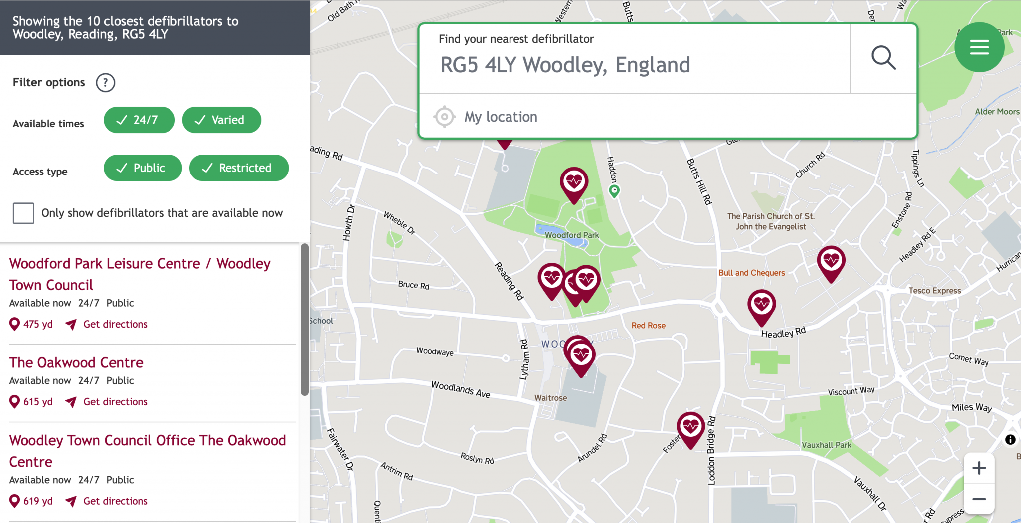 Defibrillators Woodley Town Council