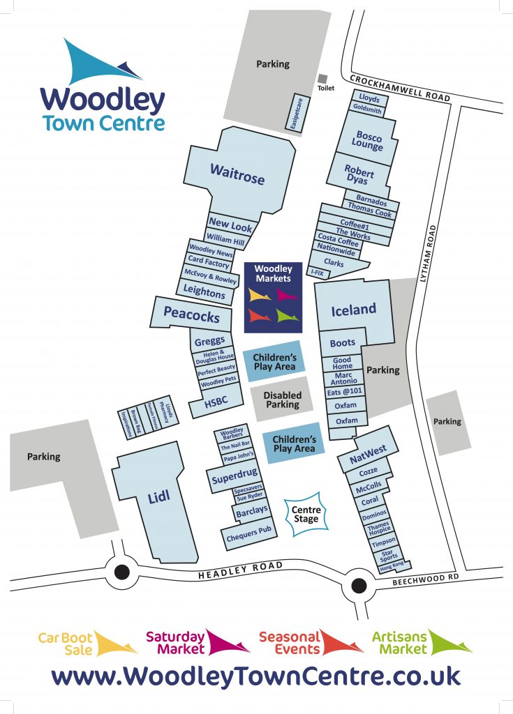 Woodley Town Centre map