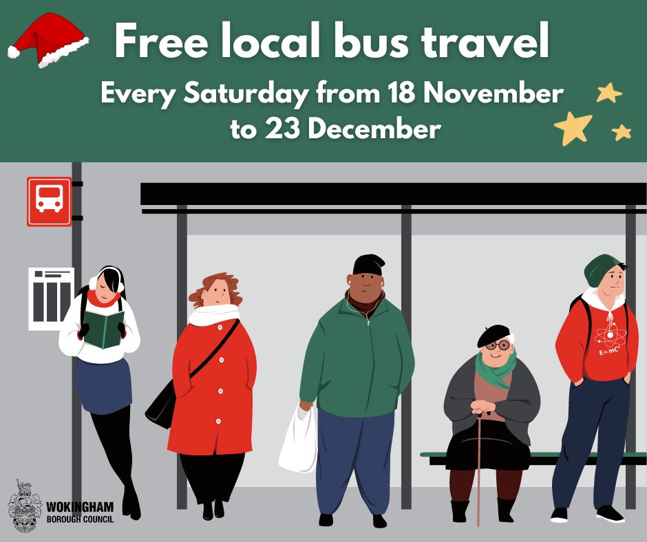 Free Christmas bus travel & parking in Wokingham Borough