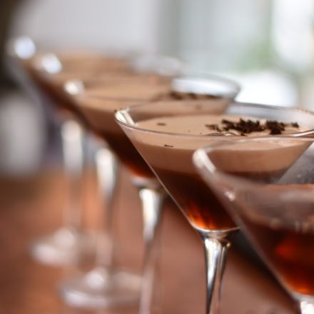 A line of espresso martini style drinks