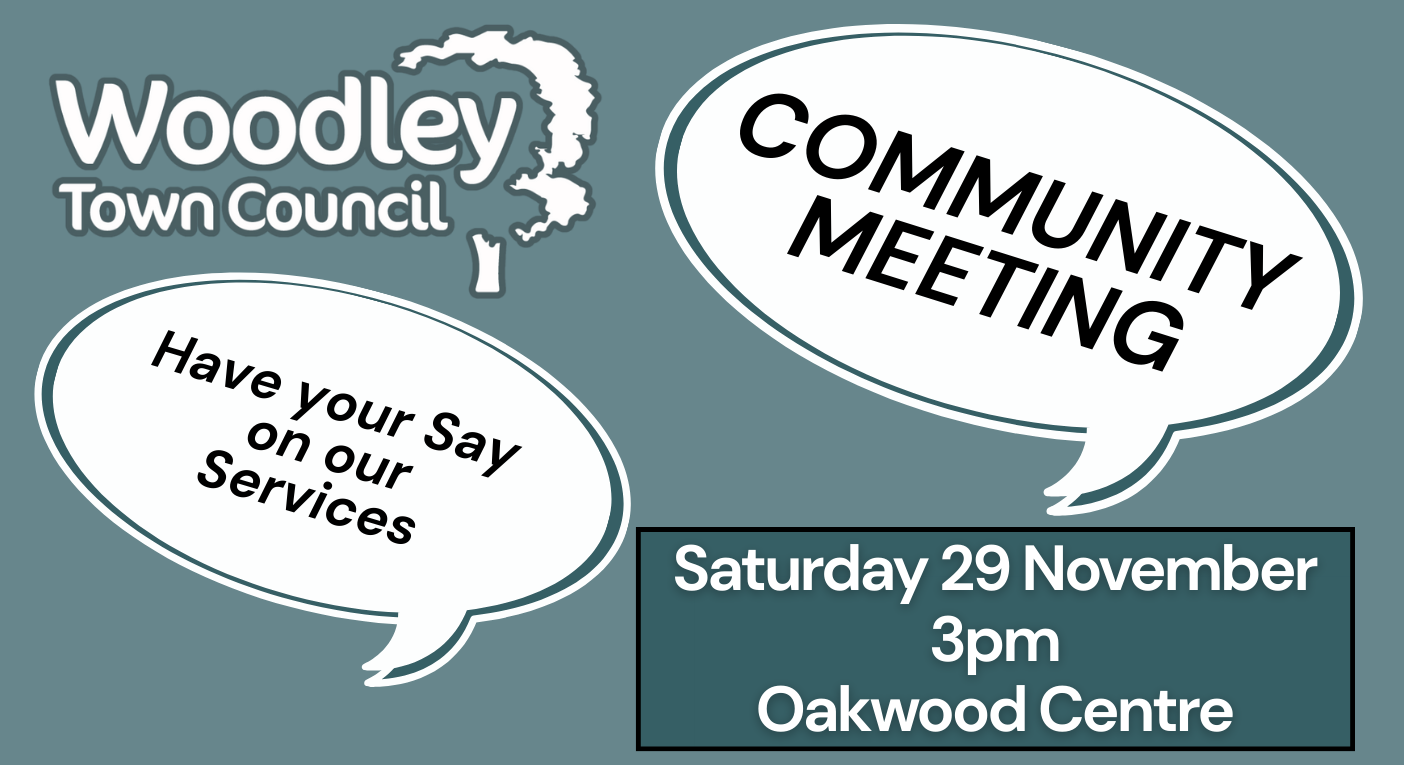 Communmity Meeting being held on Saturday 29th November at 3pm at the Oakwood Centre