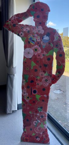 Armistice Day 2023 - Soldier silhouette with poppies cut out